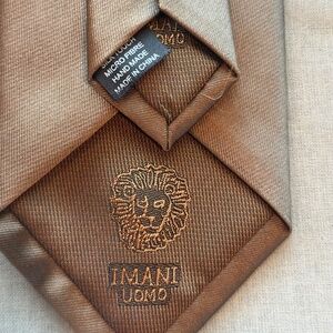Gold Dark brown neck tie